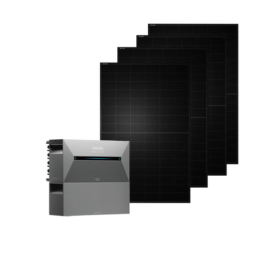 Balkonkraftwerk 1,76 kWp + ANKER Solarbank 2 Pro + Erweiterungsakku - Dachflug Solar