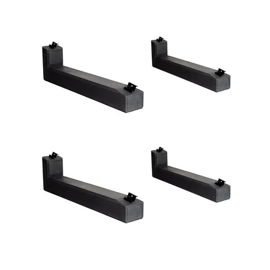 PV - Aufständerung WATTSTONE 10° aus Feinbeton für 2 - PV Module - Ost - West - Komplettset - Dachflug Solar