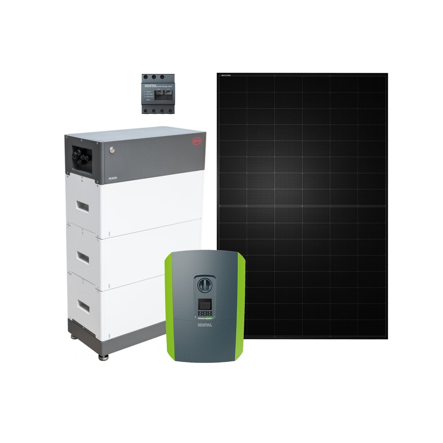 Solar - Paket 6,16 black Heckert Solar - BYD - Kostal - Dachflug Solar