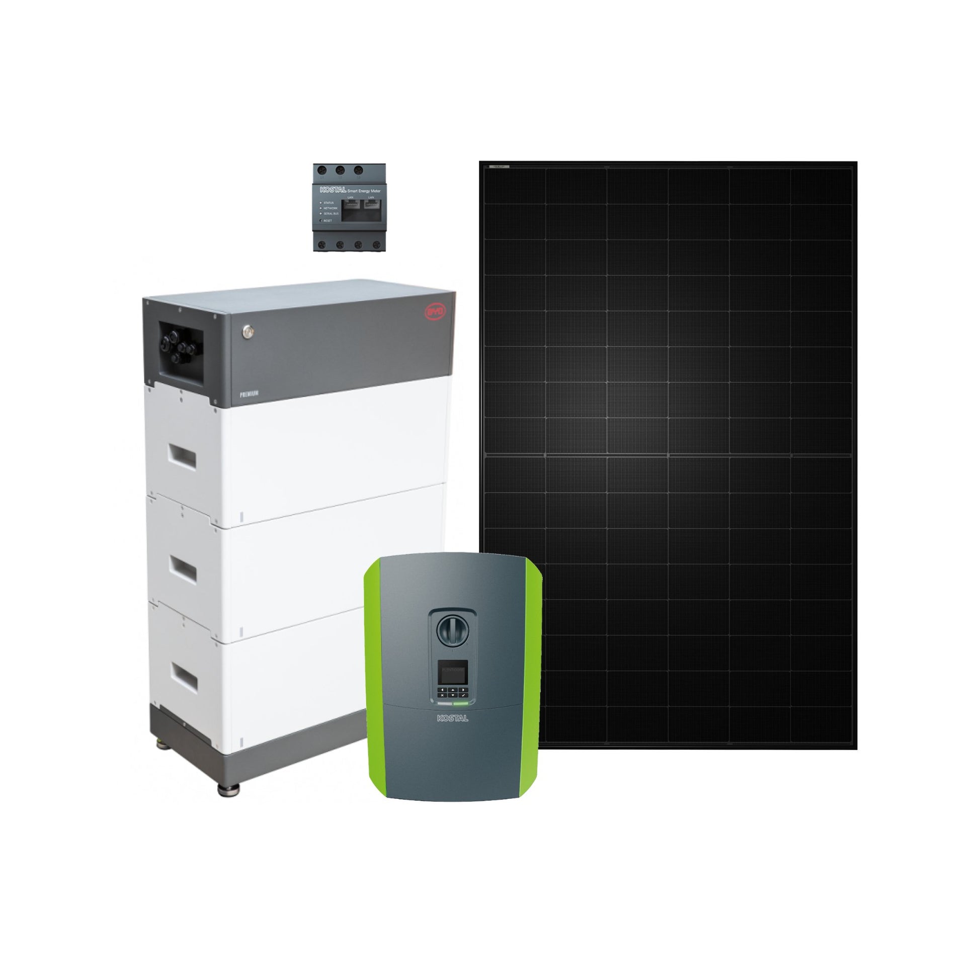 Solar - Paket 6,16 black Heckert Solar - BYD - Kostal - Dachflug Solar