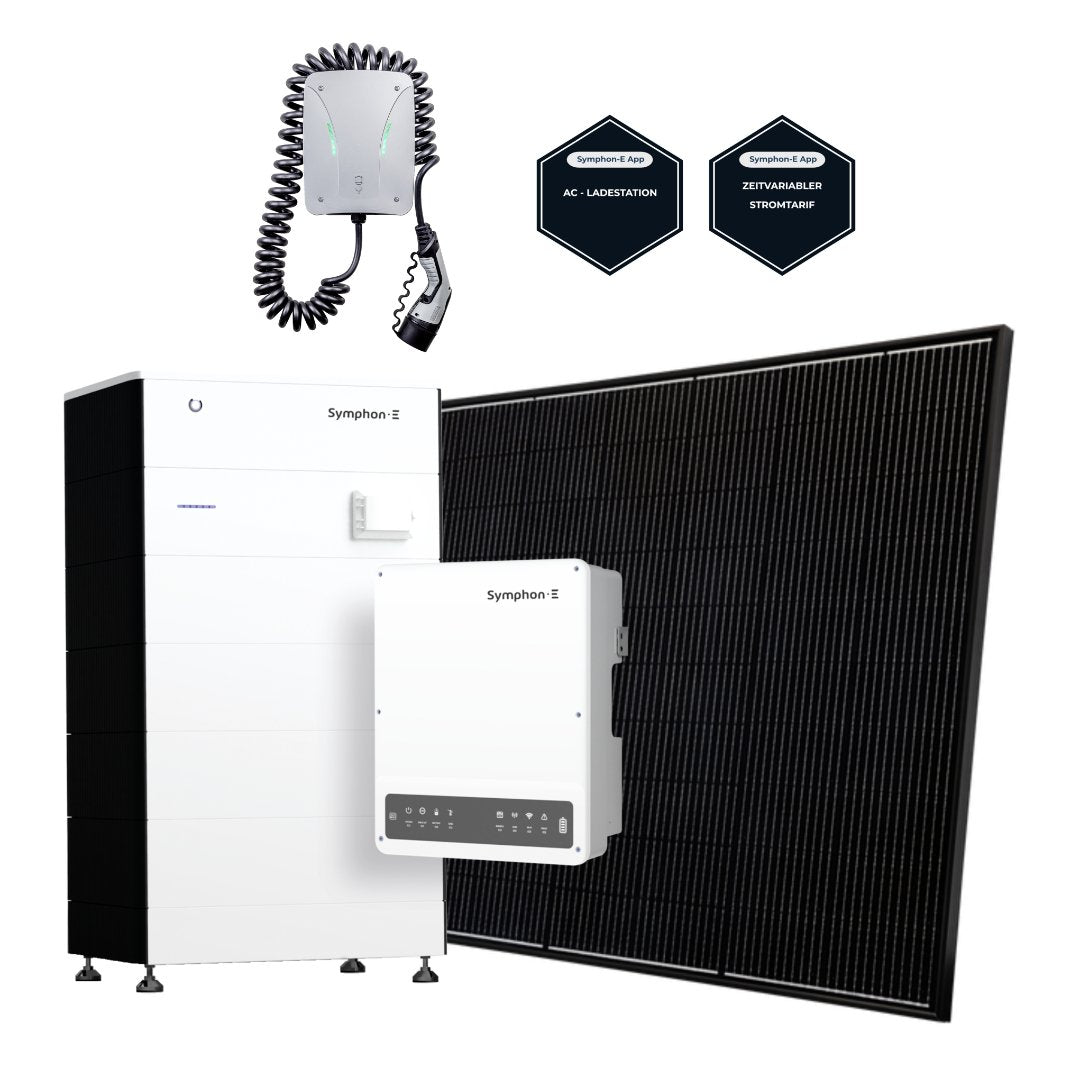 Solar-Power-Paket 10.4 full black Heckert Solar - Symphon E - Dachflug Solar