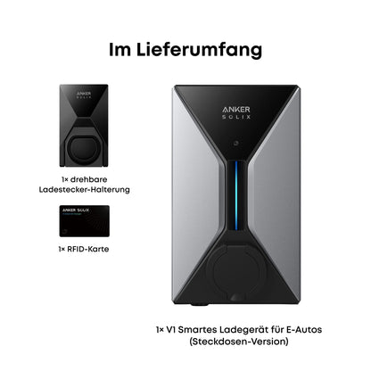 ANKER Solix V1 Smartes Ladegerät 11kW Stecker - Variante - Dachflug Solar