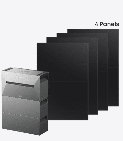 Balkonkraftwerk XL 1,8 kWp + ANKER Solarbank 3 Pro + 2 Erweiterungsakkus - Dachflug Solar