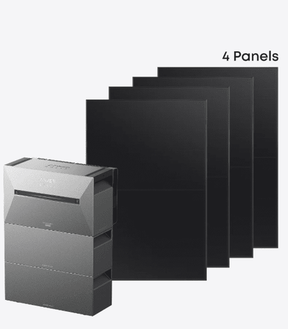 Balkonkraftwerk XL 1,8 kWp + ANKER Solarbank 3 Pro + 2 Erweiterungsakkus - Dachflug Solar