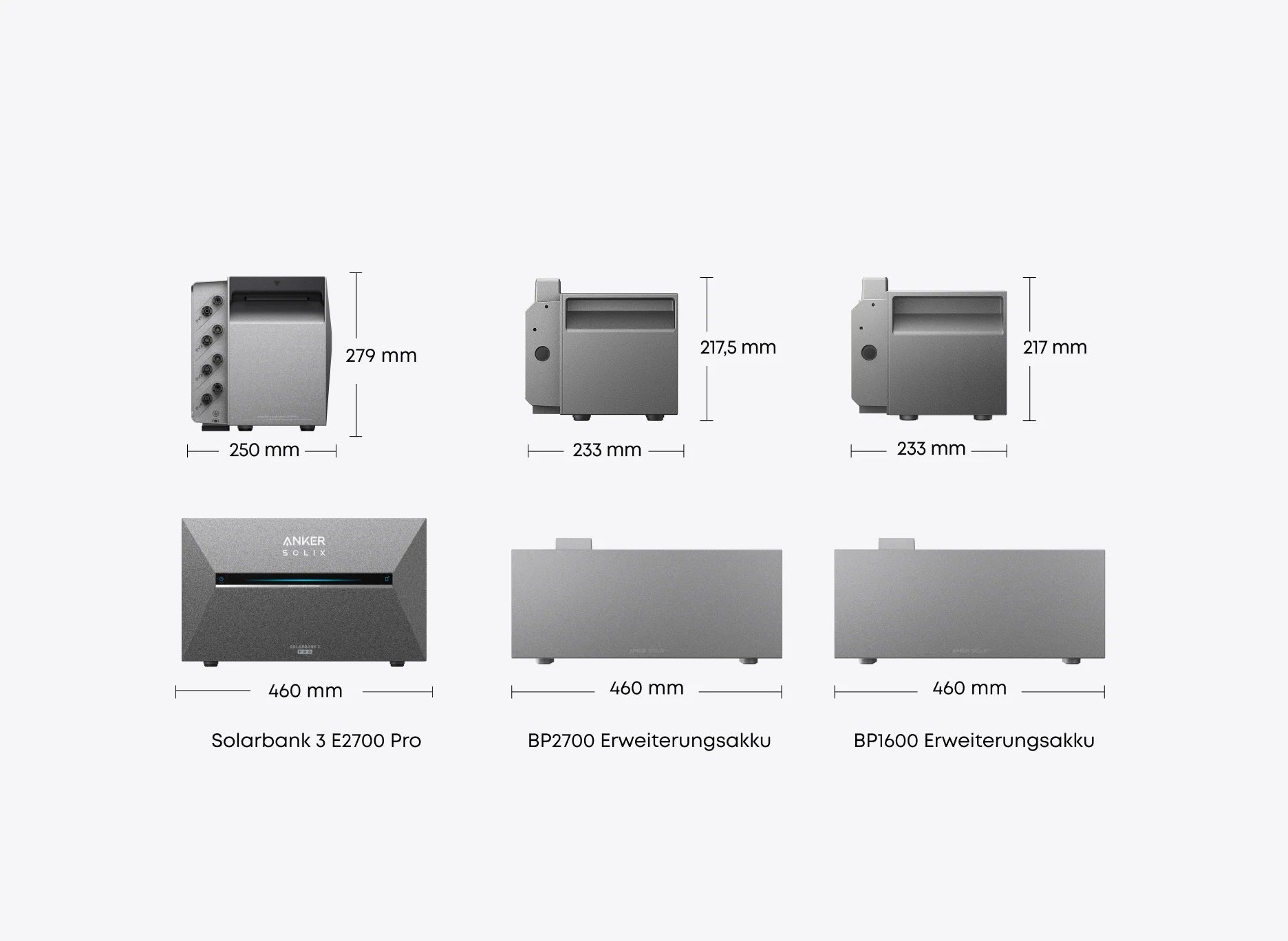 Balkonkraftwerk XL 1,8 kWp + ANKER Solarbank 3 Pro + 2 Erweiterungsakkus - Dachflug Solar